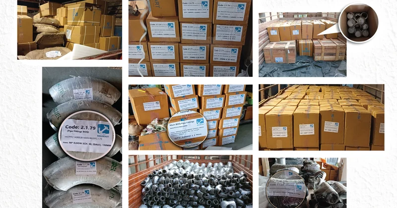 Our routine dispatch of pipe fittings — elbows, tees, reducers, couplings